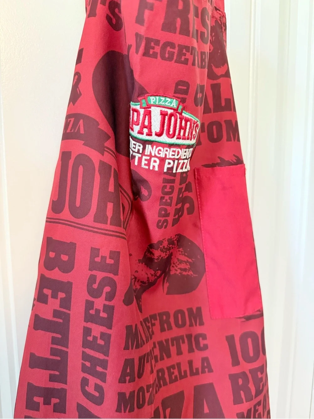Papa John’s Red Graphic Pizza Apron